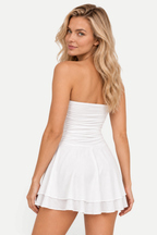 Marielle | Pleated Tube-Top Short Dress