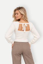 Evienne | Ribbed Square Neck Sweater