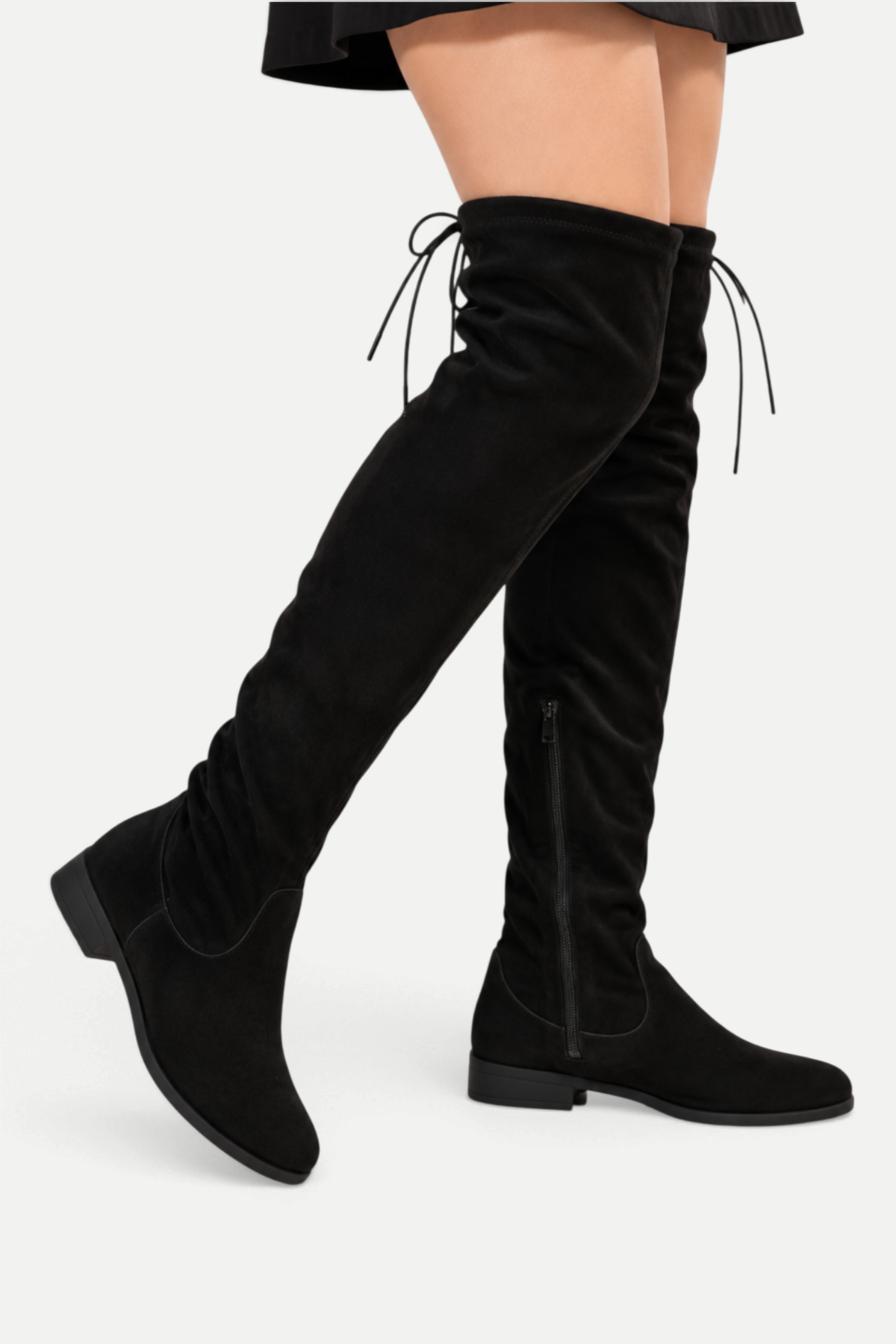 Zorélia | Suede Over-the-Knee Low Heel Boots