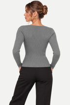 Marisol | Crossover Cutout Ribbed Top