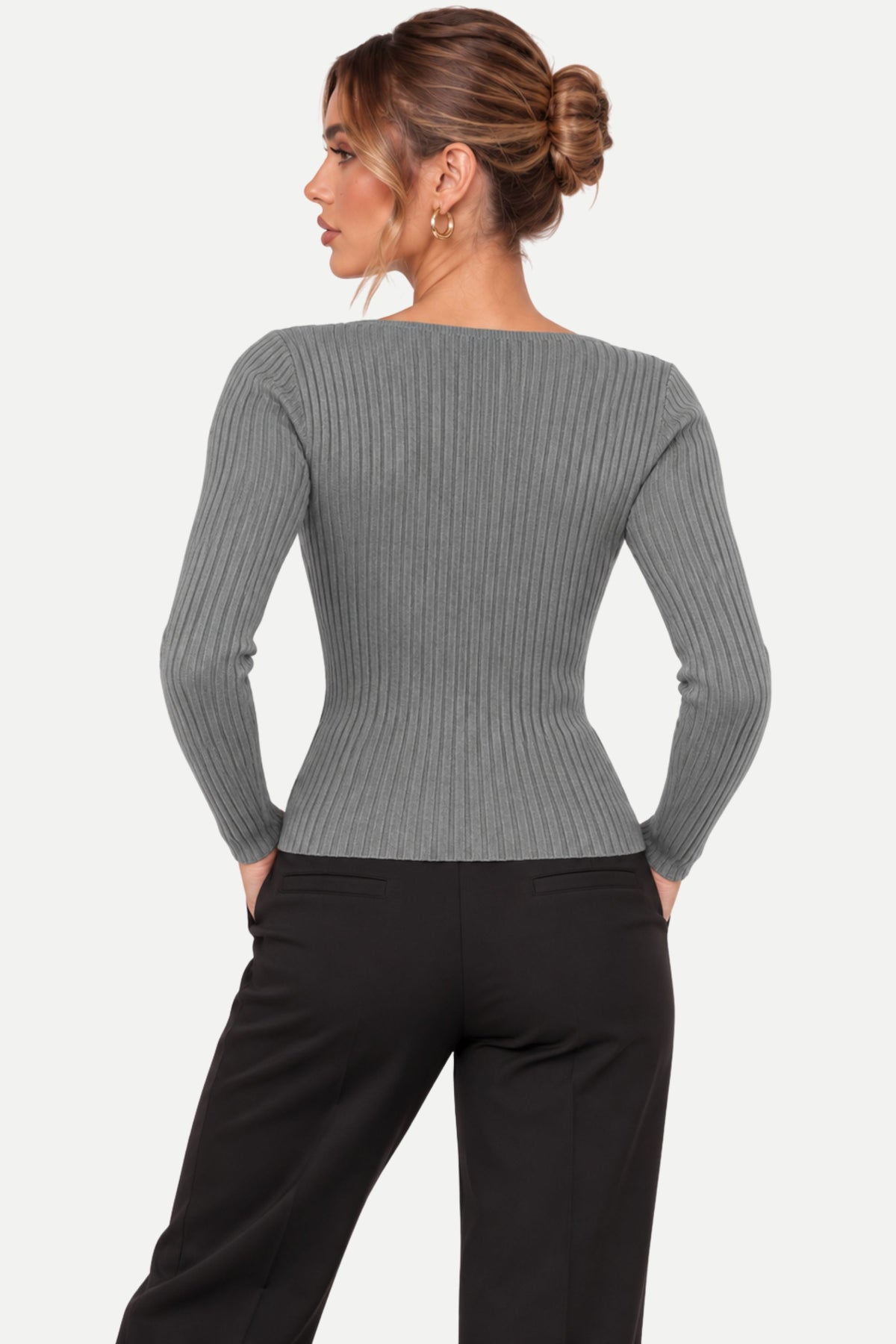 Marisol | Crossover Cutout Ribbed Top