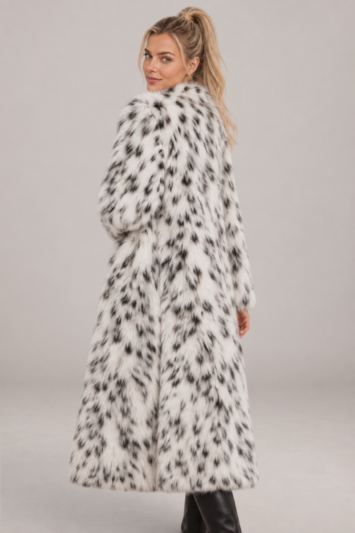 Odette | Long Faux Fox Fur Coat