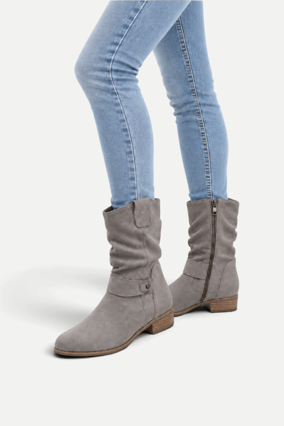 Viviana | Suede Pointed-Toe Mid-Calf Boots