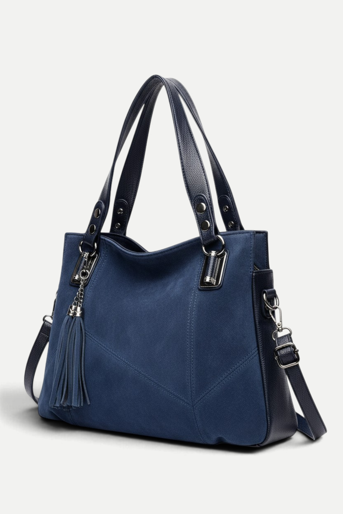 Zélie | Tassel Patchwork Velvet Shoulder Bag