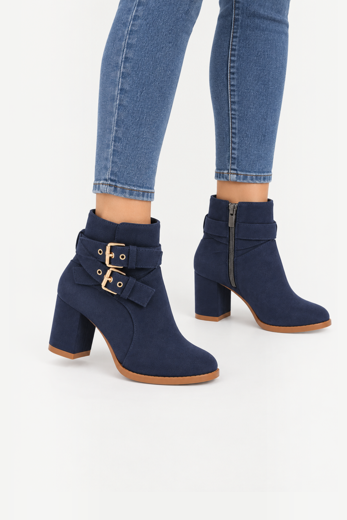 Cressida | Double-Buckle Heeled Ankle Boots