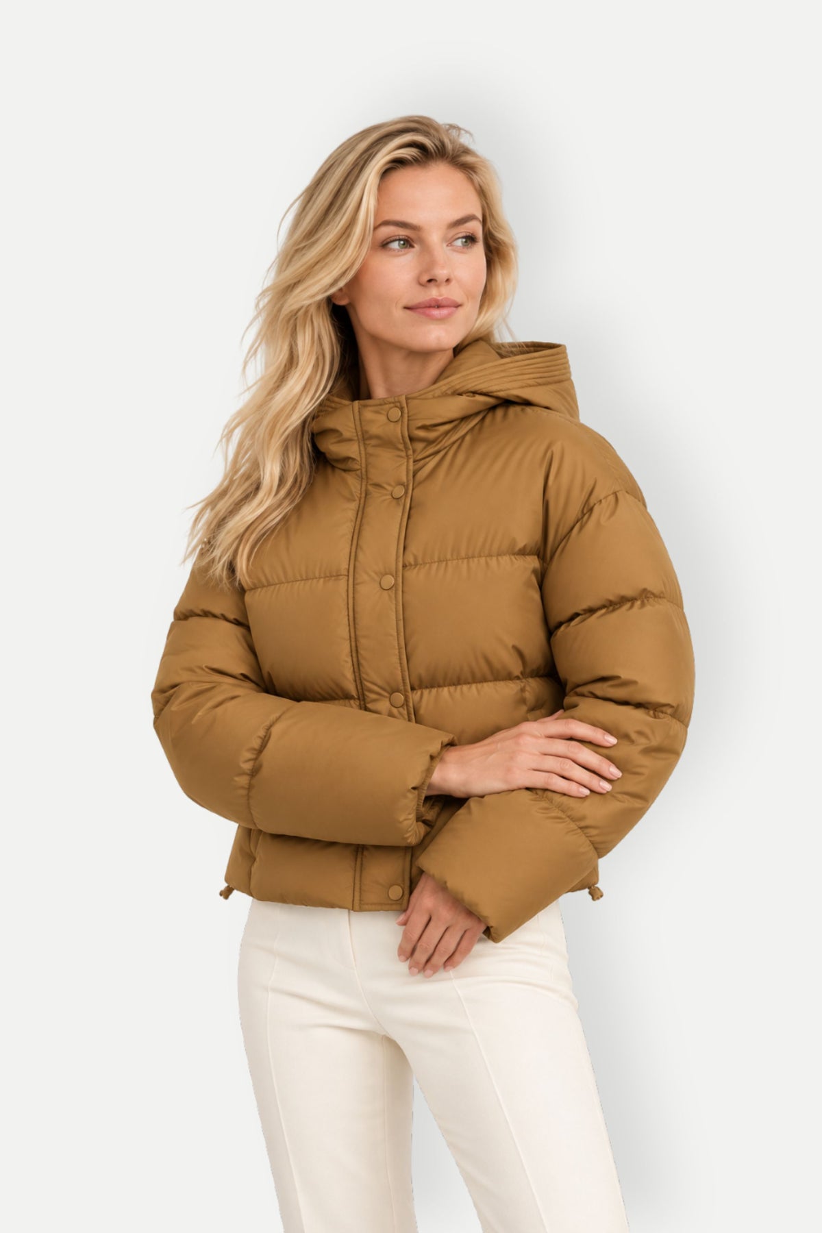 Freya | Women's Hooded Cropped Puffer Jacket