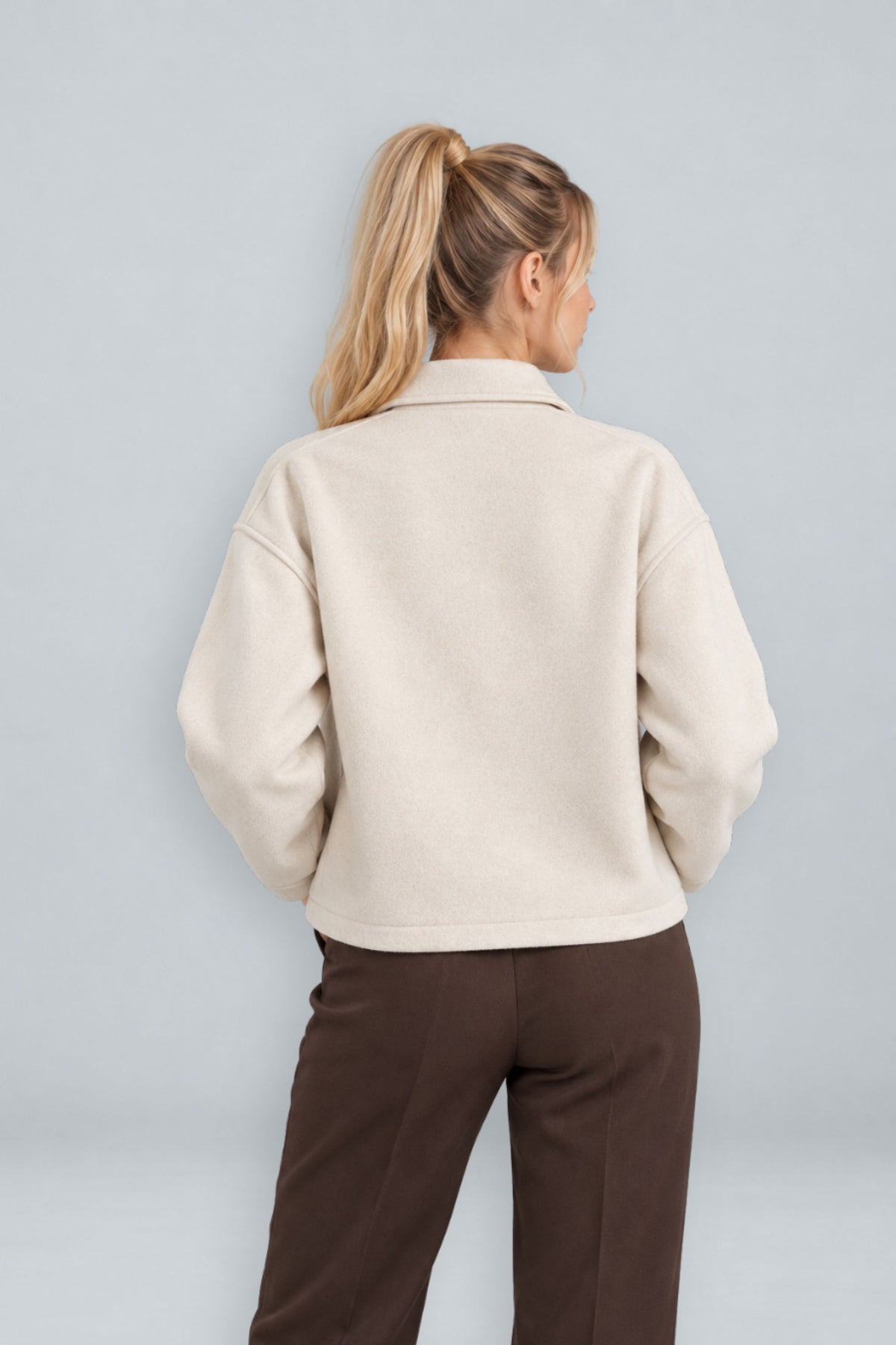 Margaux | Zip-Up Boxy Short Coat