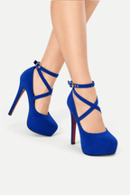 Elisara | Cross Strap Platform High Heels