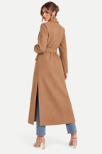 Elvaira | Double-Breasted Belted Long Coat