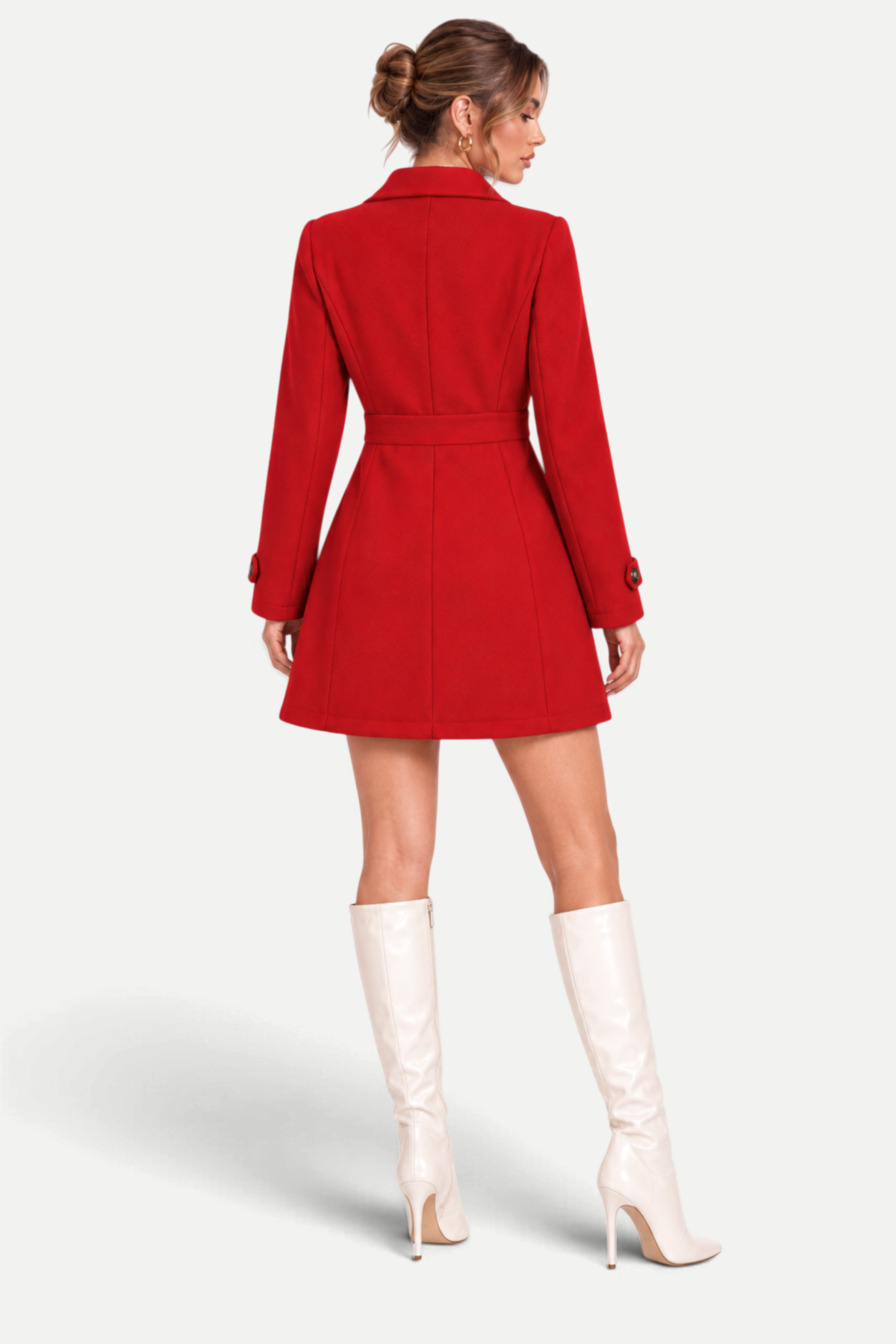 Rosalie | Single-Breasted Lapel Mid-Length Coat