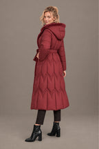 Claudine | Quilted Belted Hooded Winter Coat
