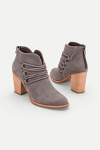 Aurevienne | Braided Strap Chunky Heel Ankle Boots