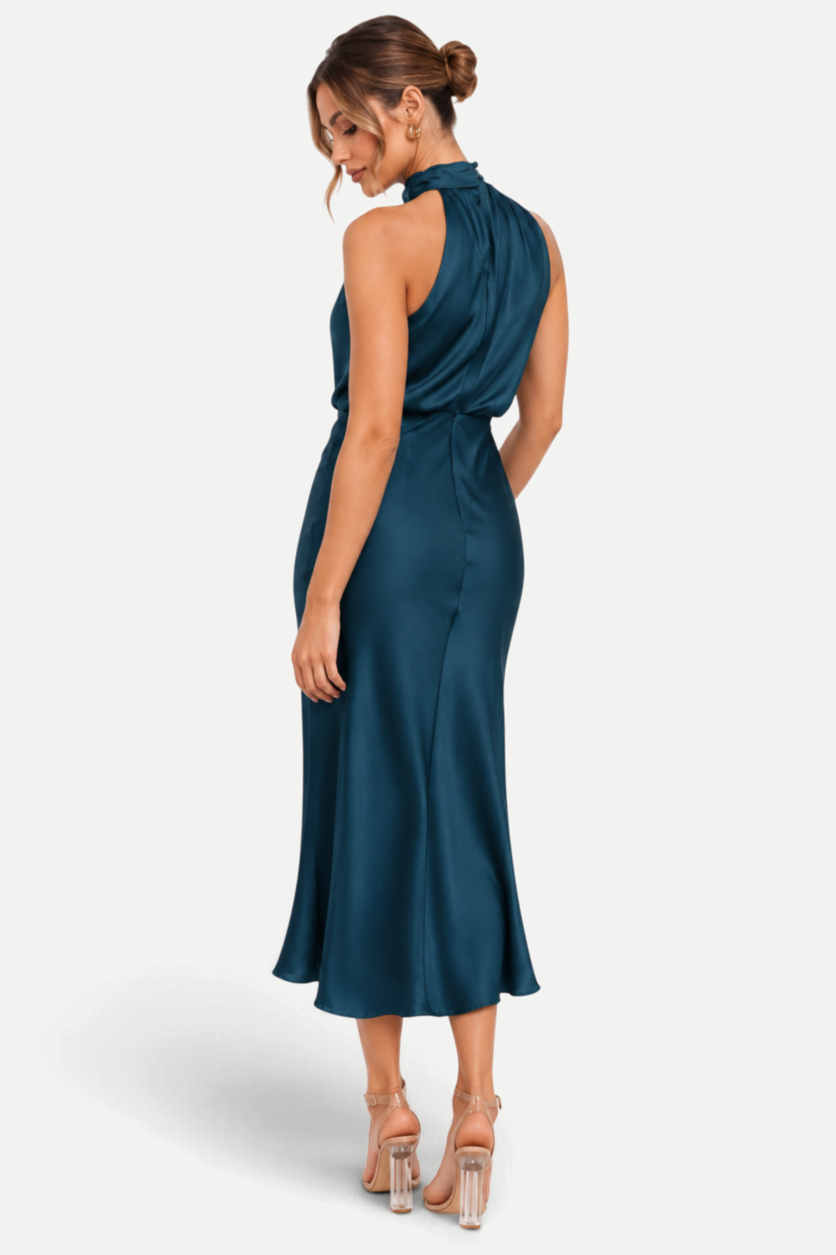 Calista | Halterneck High-Waist Long Dress