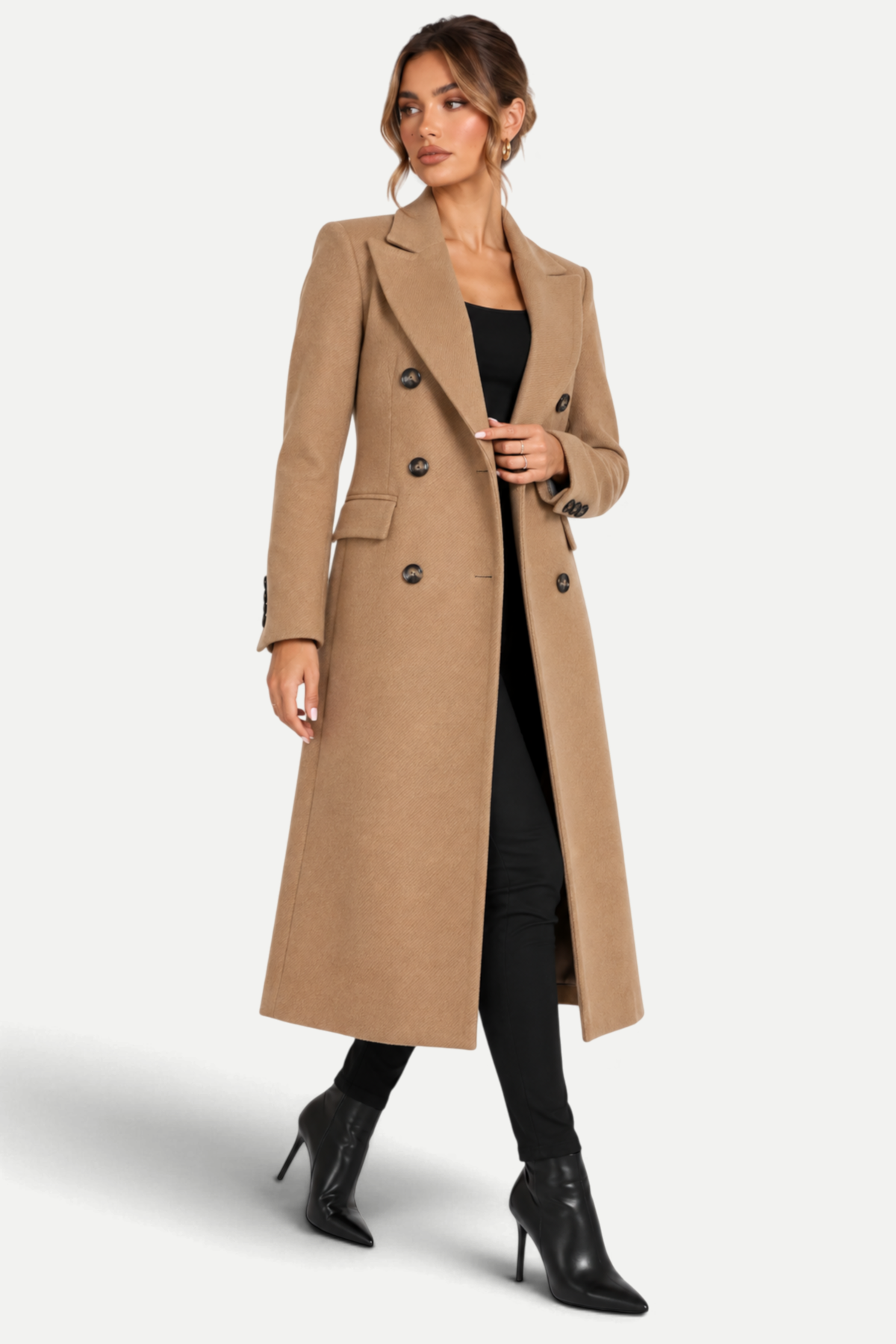 Ottilie | Double-Breasted Lapel Long Coat