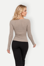 Seralyn | Ribbed Cowl Neck Sweaters