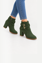 Cressida | Double-Buckle Heeled Ankle Boots