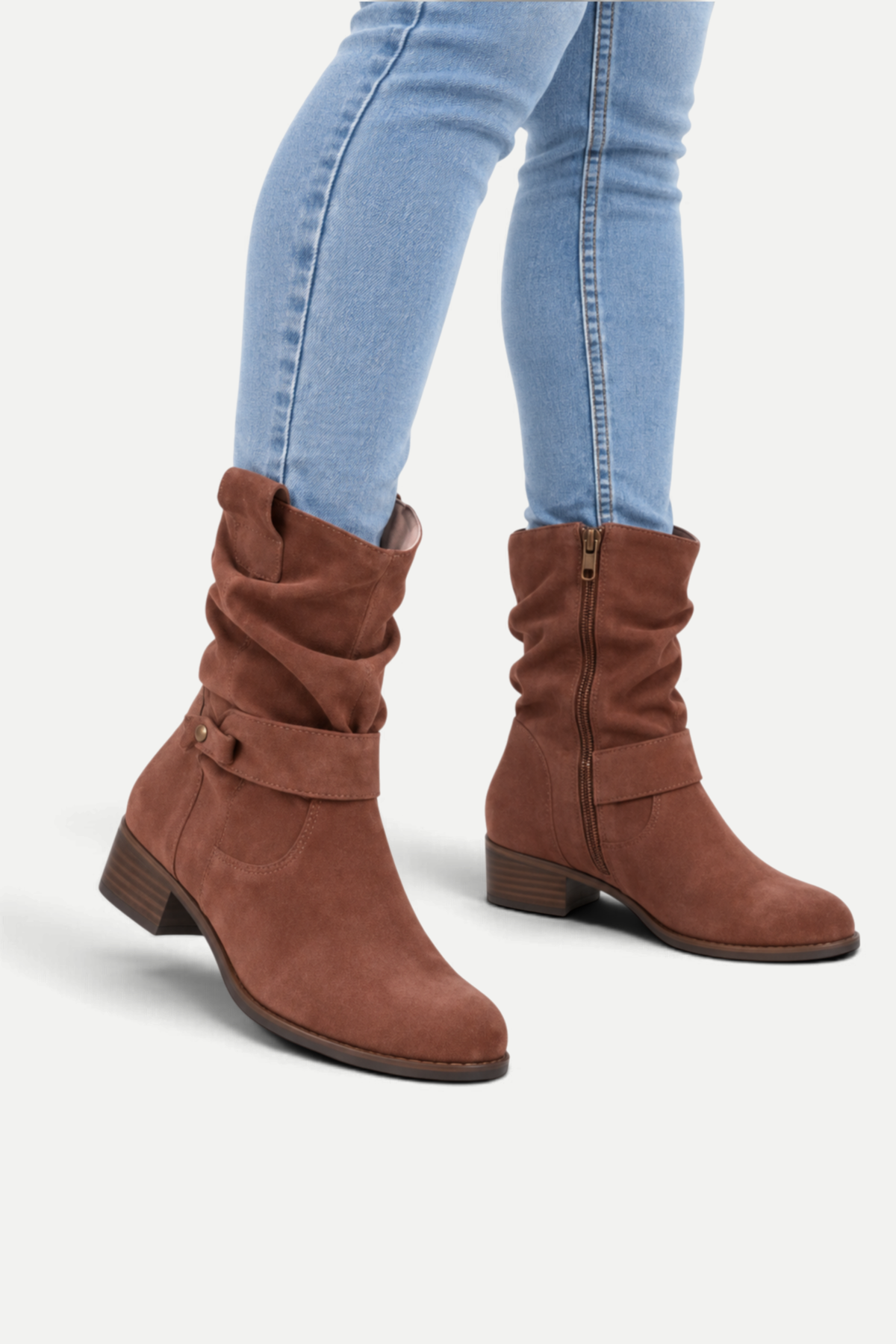 Viviana | Suede Pointed-Toe Mid-Calf Boots