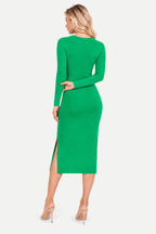 Selvara | Cotton Long Sleeve Knit Dress