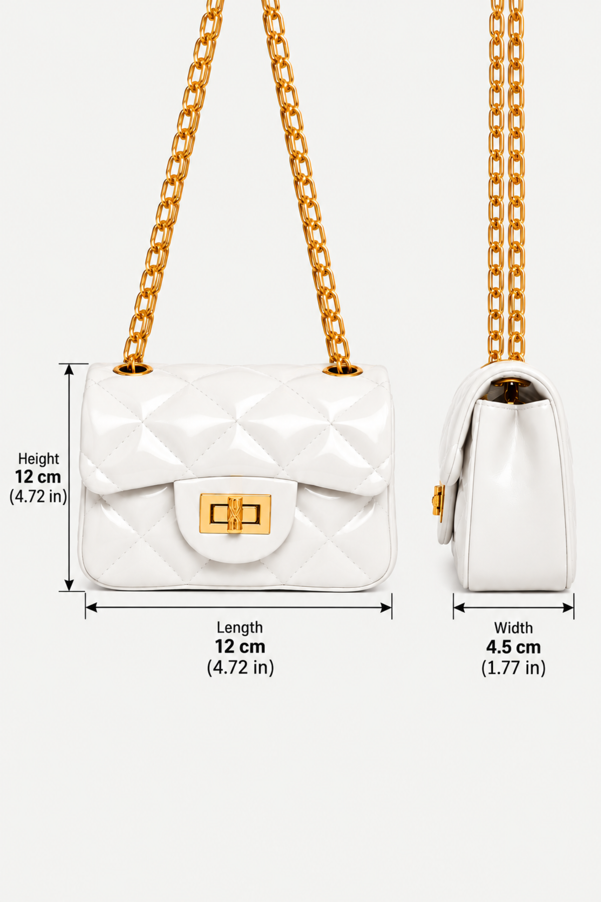 Livia | Quilted Mini Shoulder Bag with Chain Strap