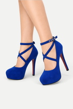 Elisara | Cross Strap Platform High Heels
