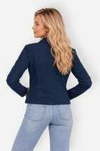 Cavella | Suede-Look Biker Jacket with Zip Pockets