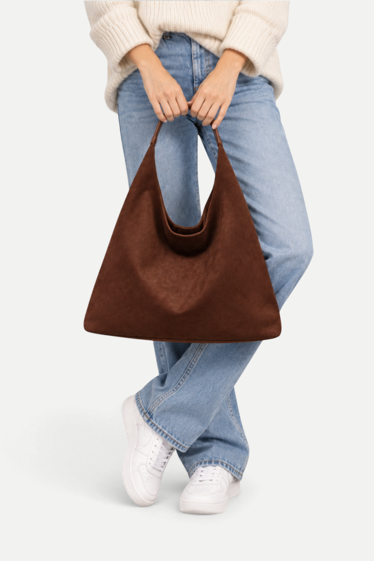 Celestine | Suede One-Shoulder Tote Bag with Large Capacity