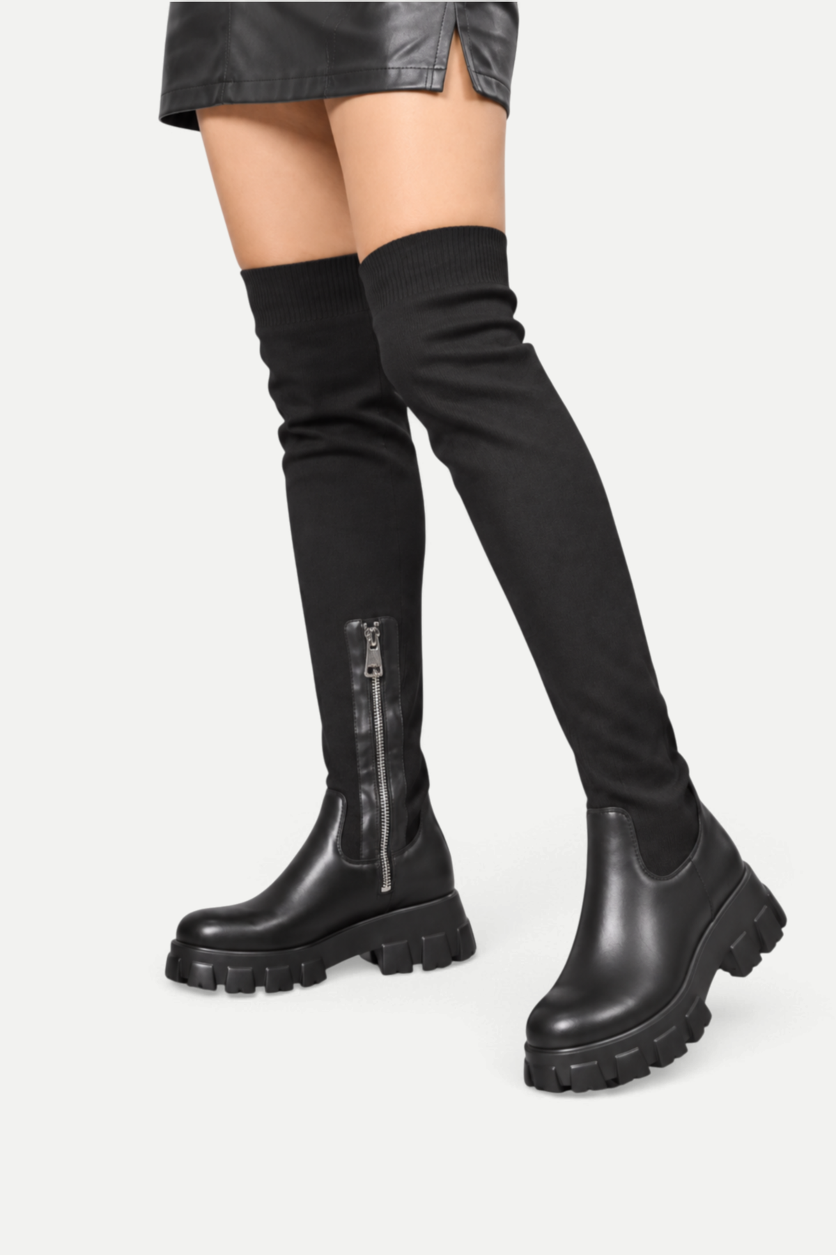 Elowira | Chunky Sole Knee High Boots