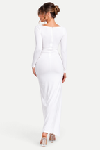 Zéphira | Square Neck Cutout High-Slit Maxi Dress