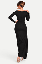 Zéphira | Square Neck Cutout High-Slit Maxi Dress