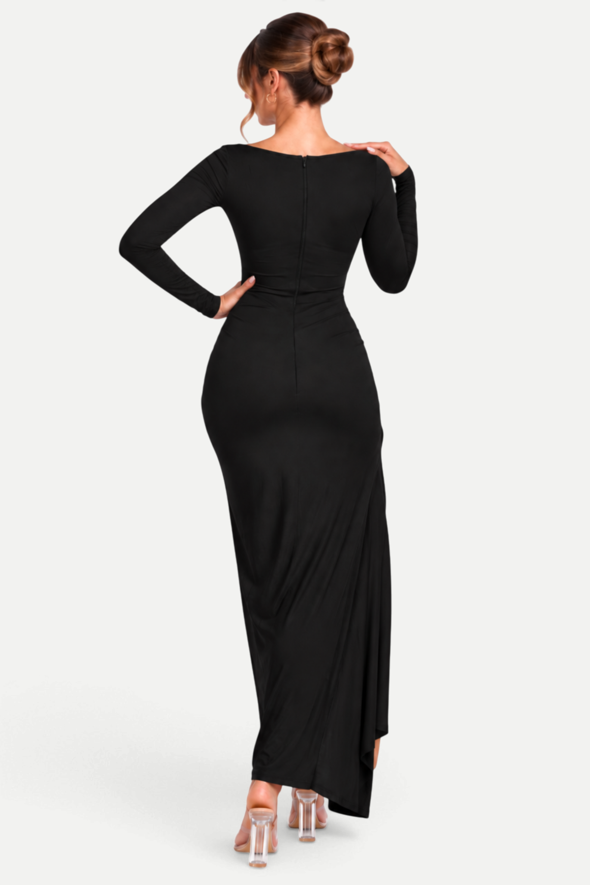 Zéphira | Square Neck Cutout High-Slit Maxi Dress