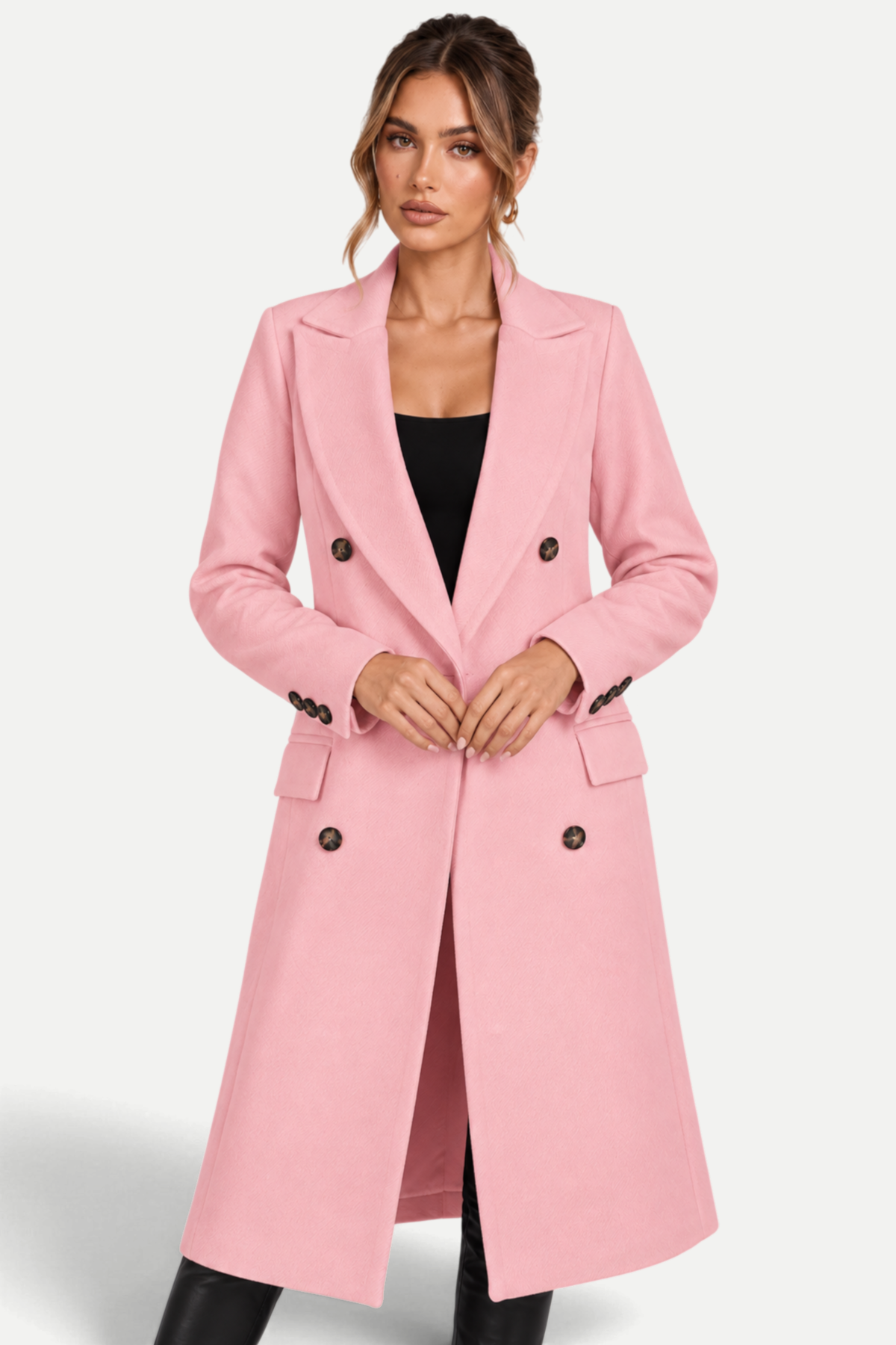 Ottilie | Double-Breasted Lapel Long Coat