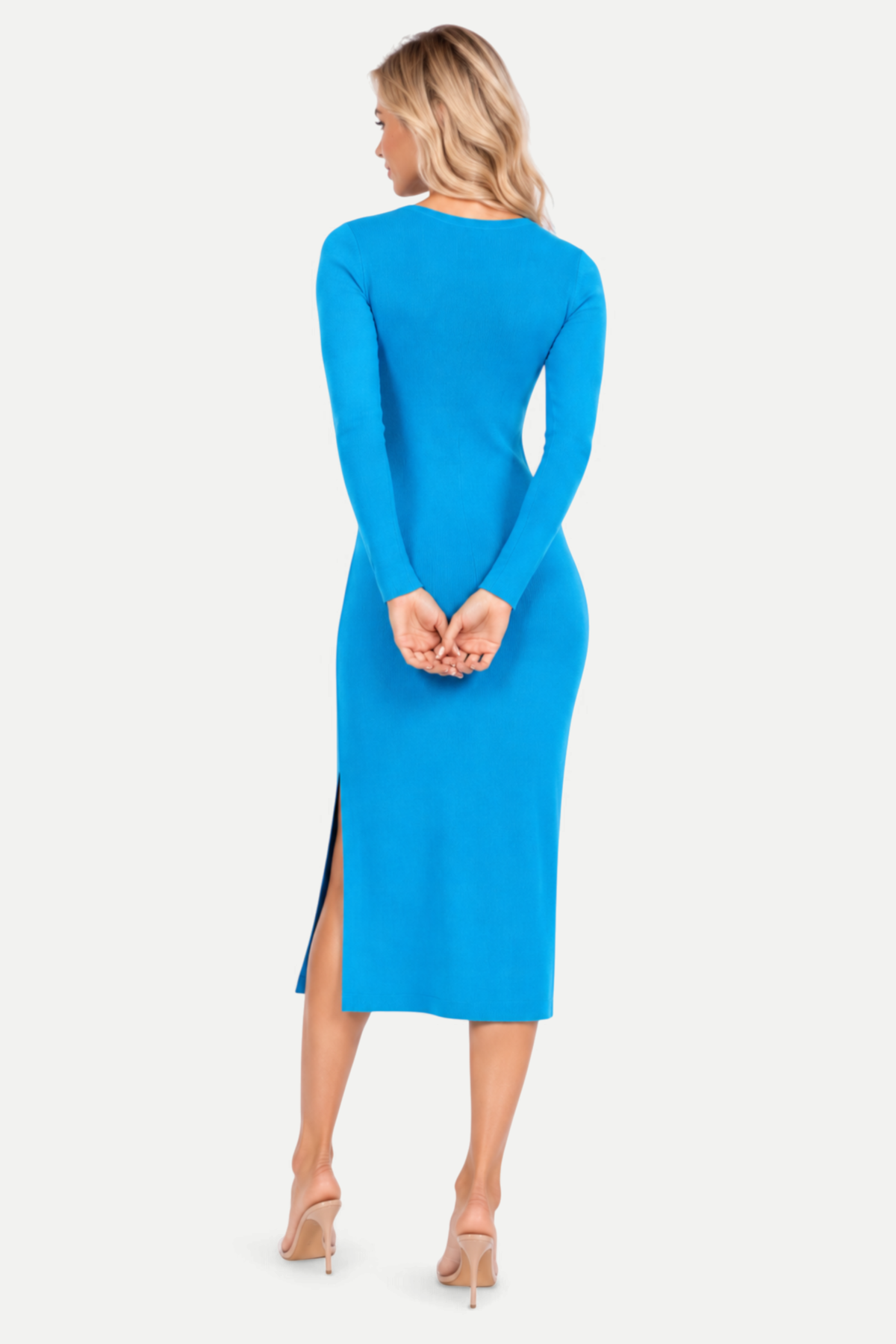 Selvara | Cotton Long Sleeve Knit Dress