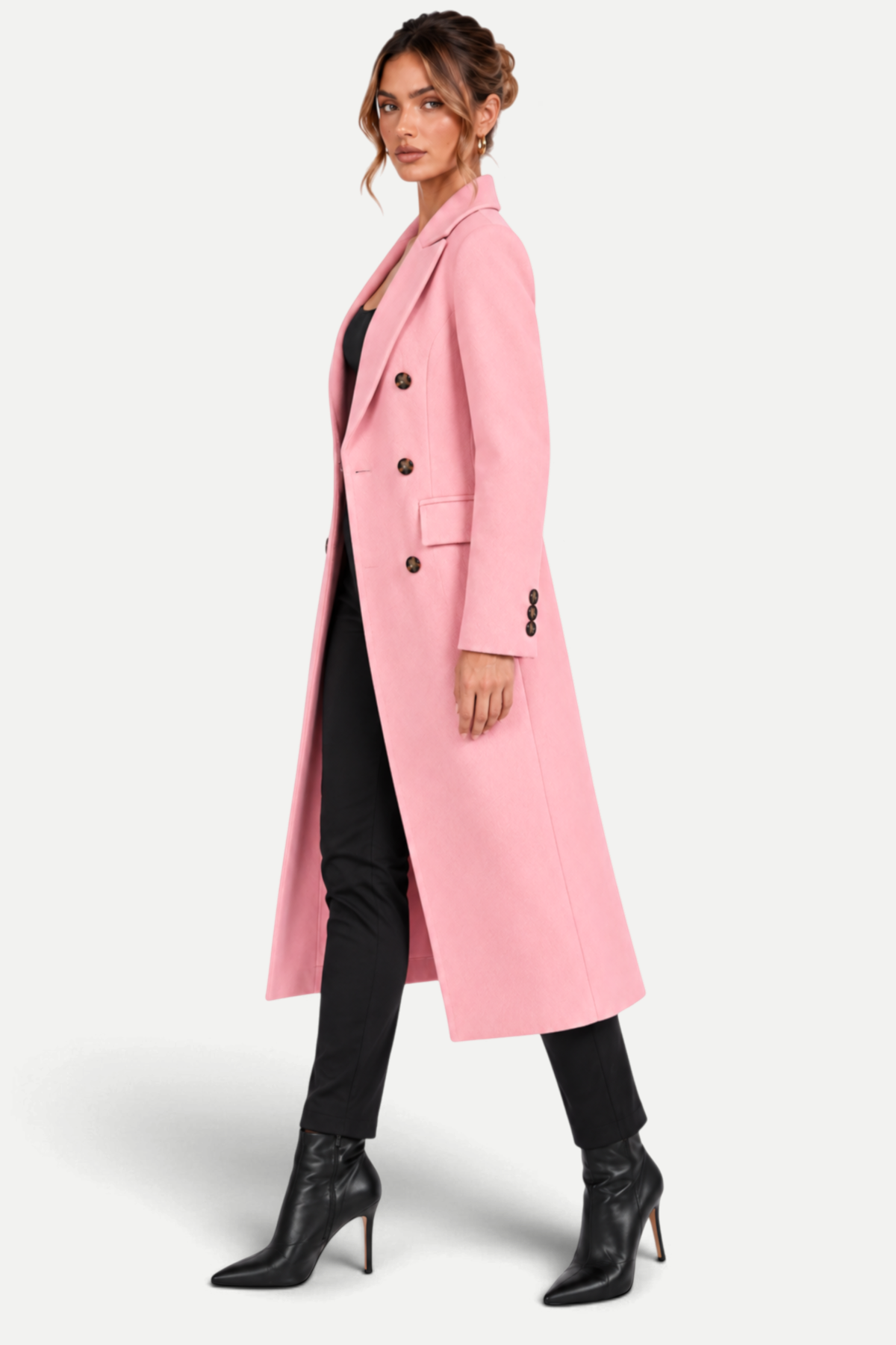 Ottilie | Double-Breasted Lapel Long Coat