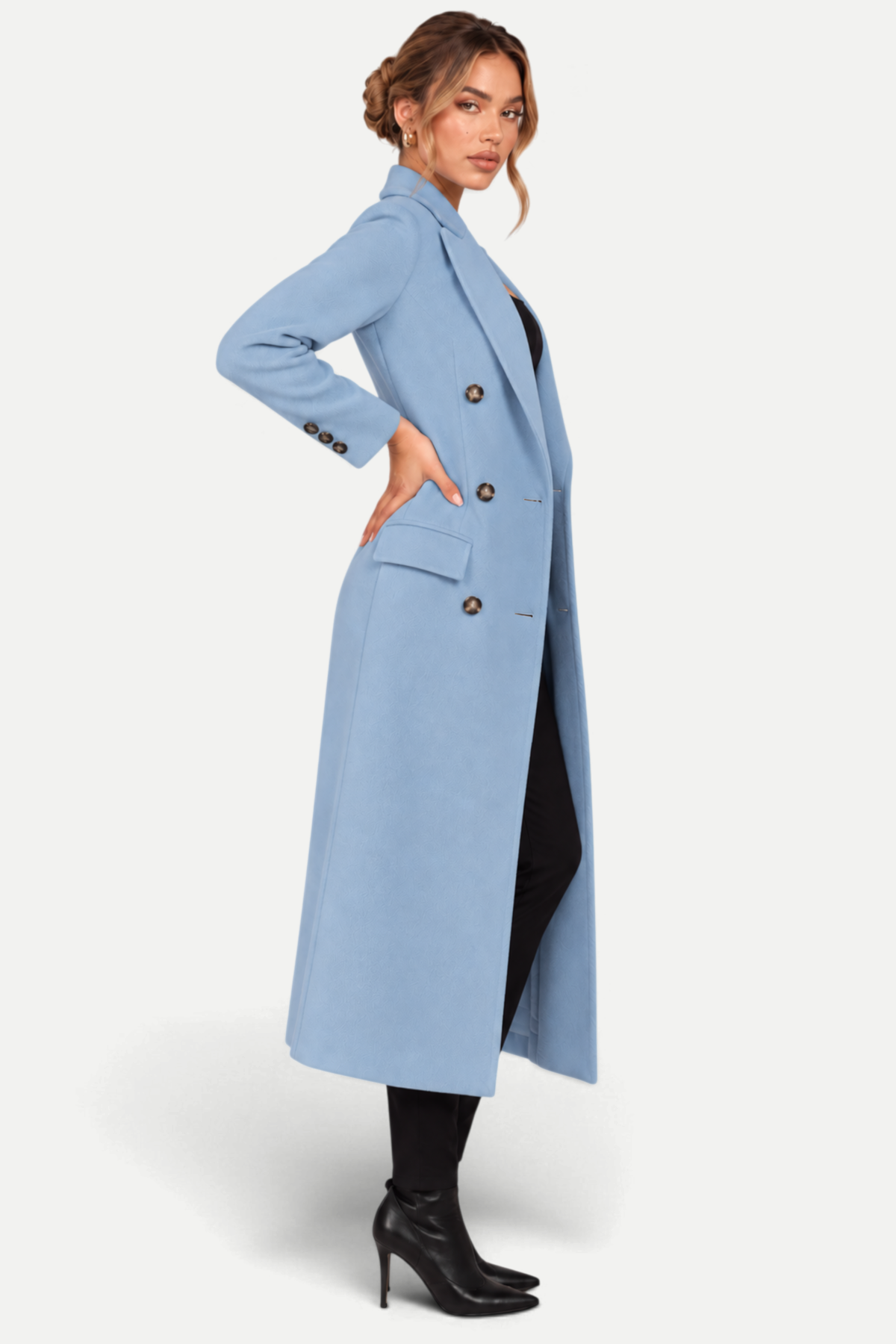 Ottilie | Double-Breasted Lapel Long Coat