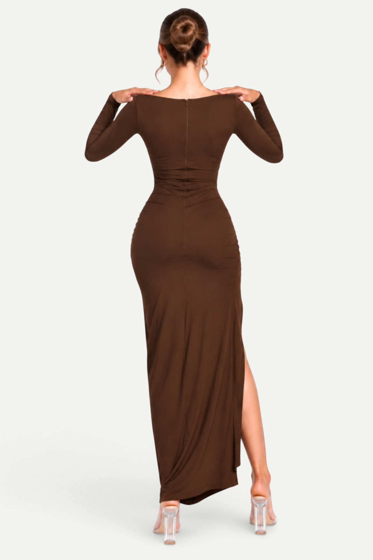 Zéphira | Square Neck Cutout High-Slit Maxi Dress