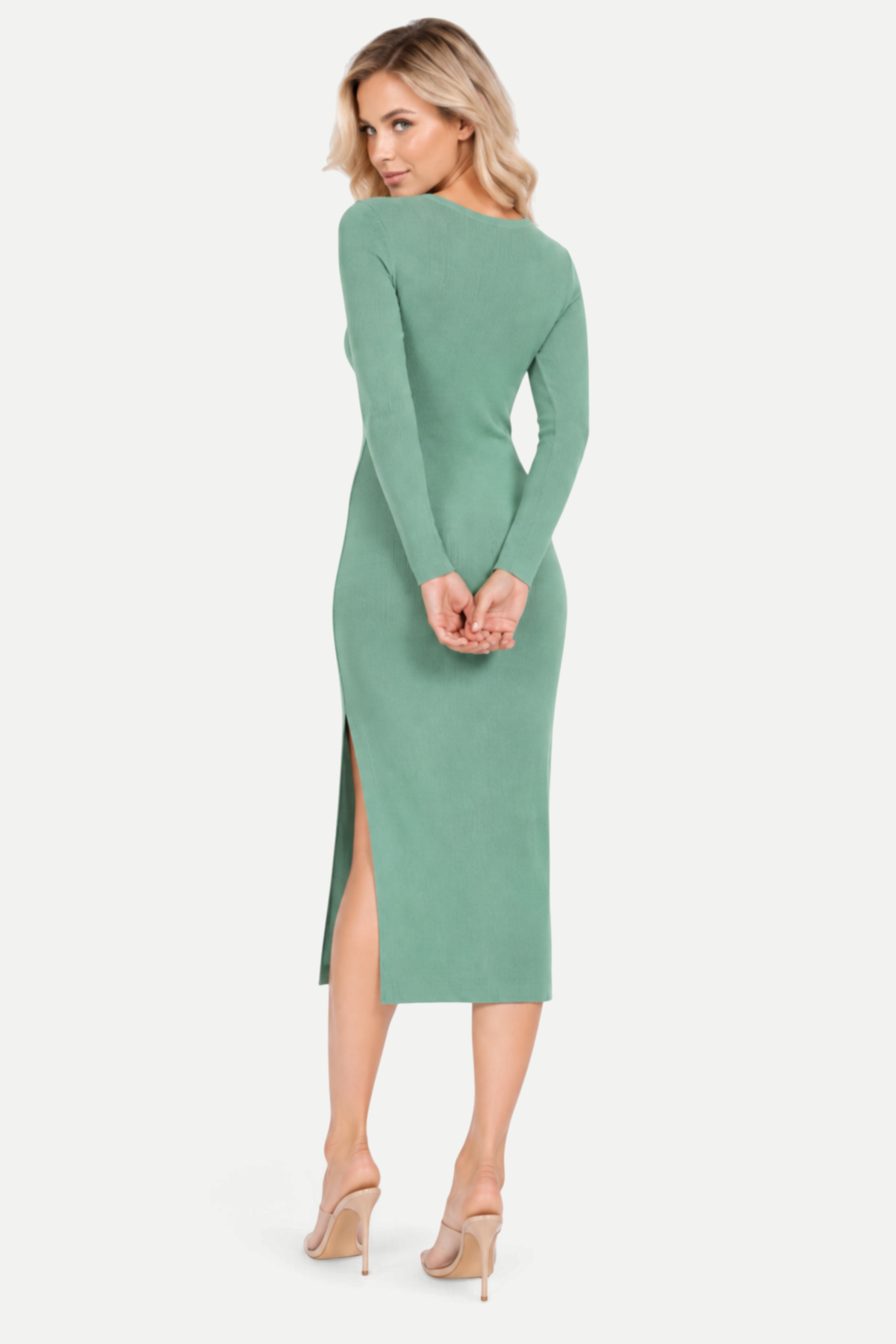 Selvara | Cotton Long Sleeve Knit Dress