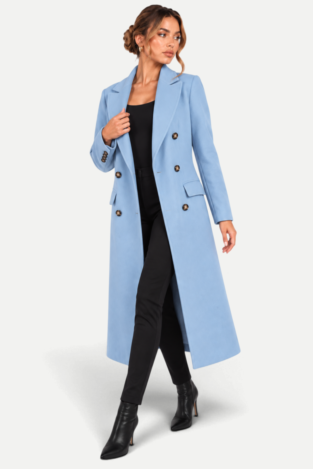 Ottilie | Double-Breasted Lapel Long Coat