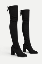 Nerissa | Suede Over-the-Knee Boots with Block Heel