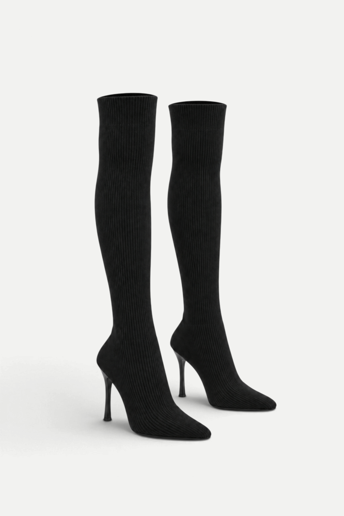 Zafira | Ribbed Over-the-Knee Stiletto Boots