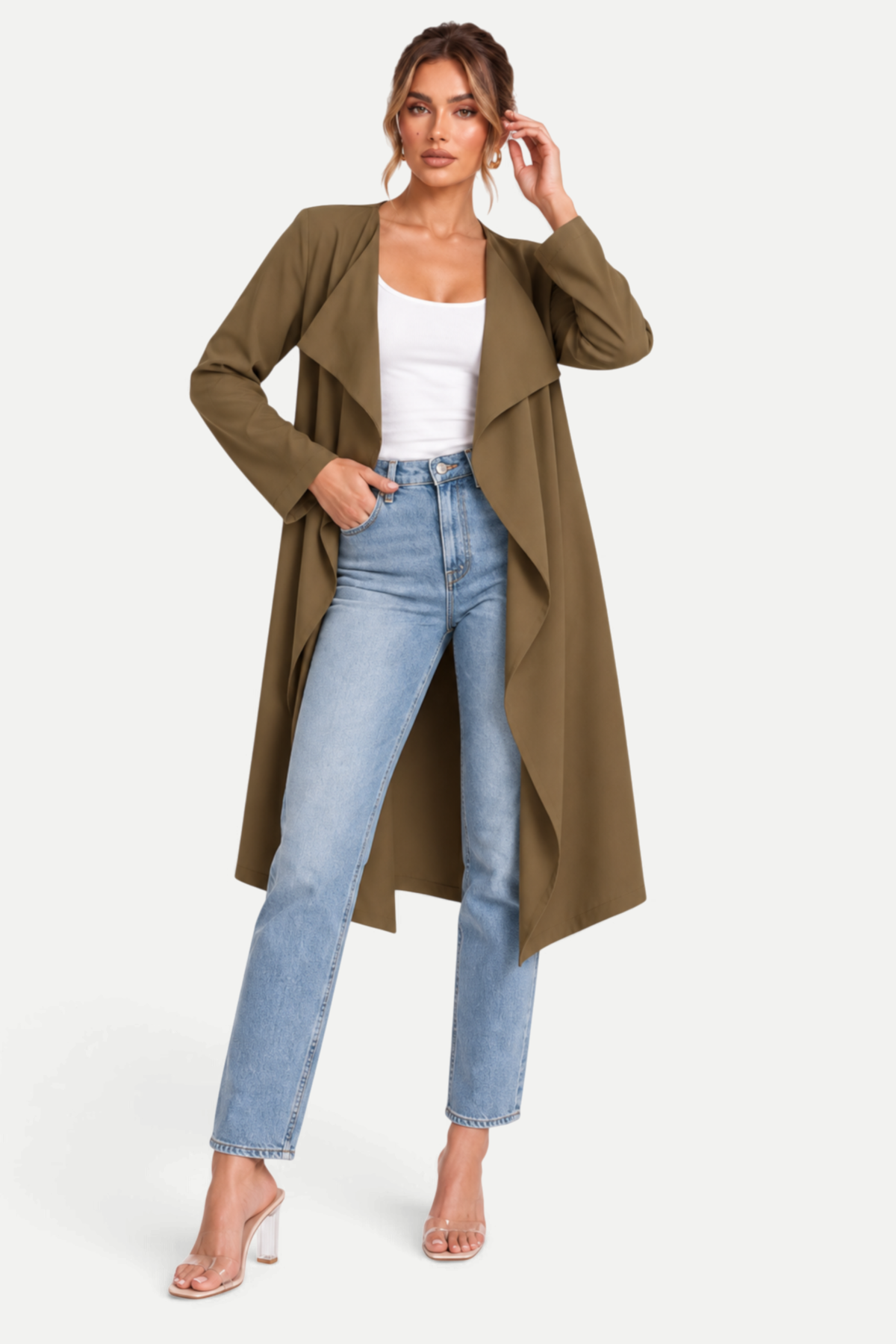 Seravelle | Mid-Length Straight Trench Coat
