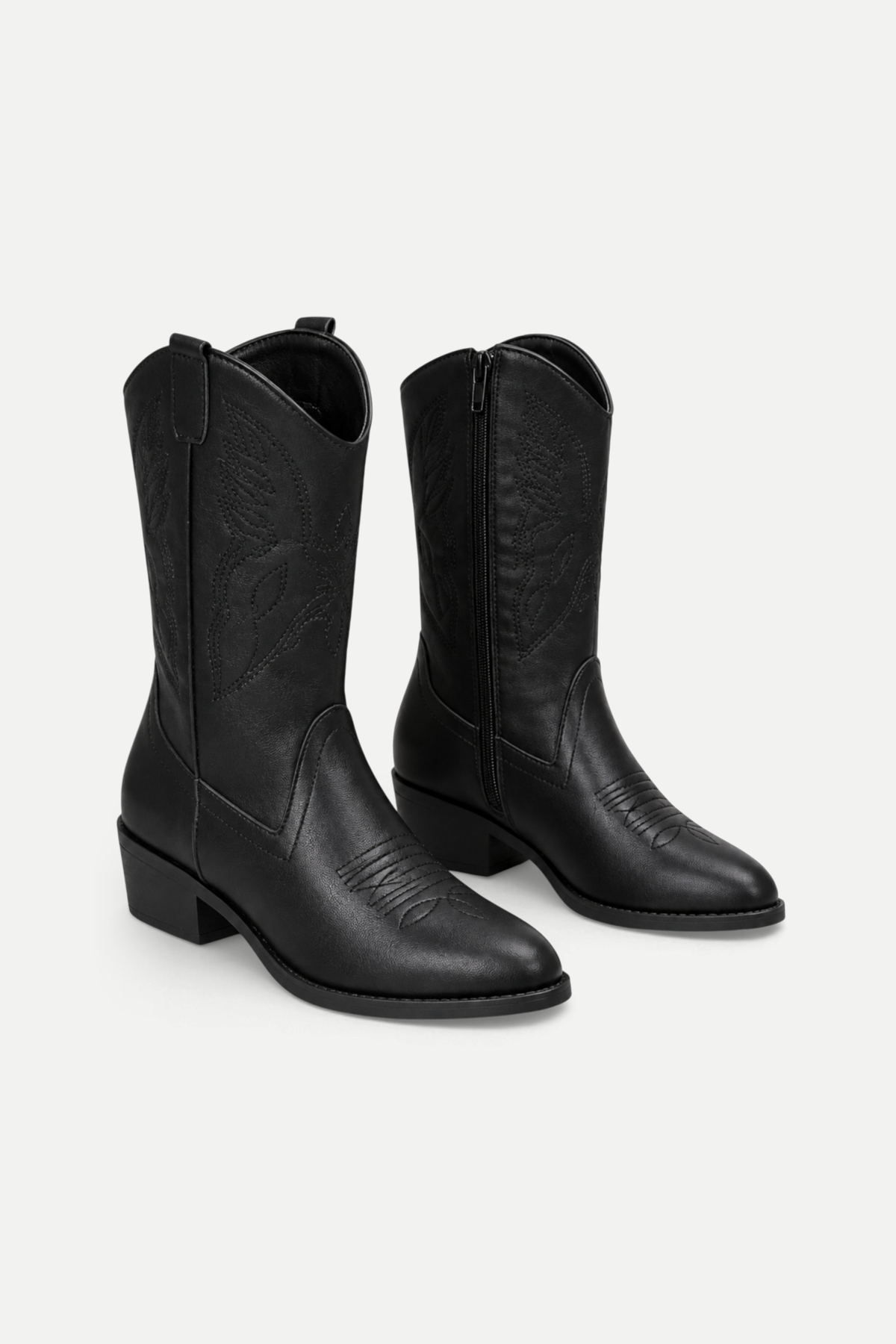 Vireza | Western Pointed Toe Mid-Calf Boots