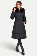 Isabelle | Winter Padded Coat with Fur Collar