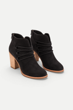 Aurevienne | Braided Strap Chunky Heel Ankle Boots