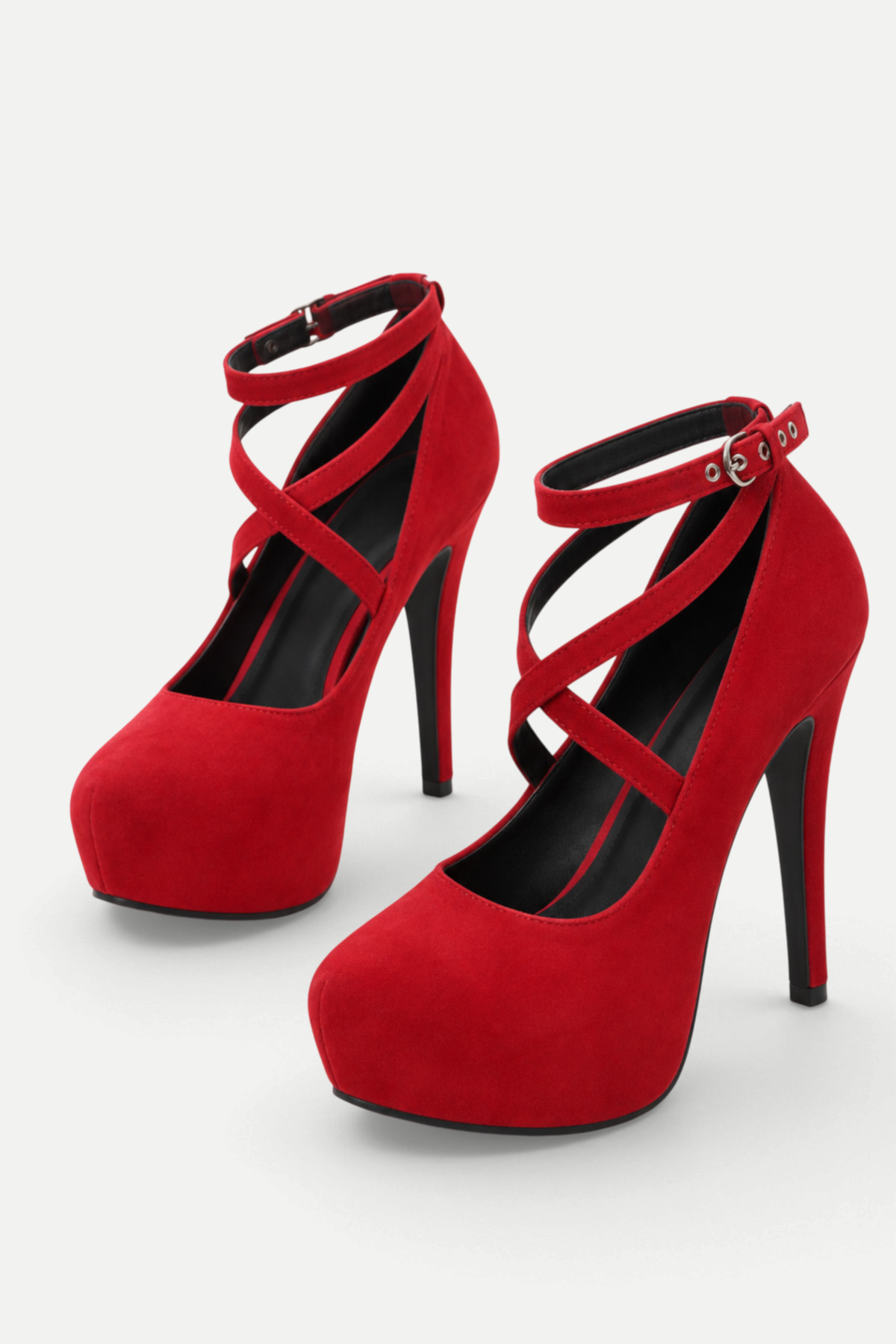 Elisara | Cross Strap Platform High Heels