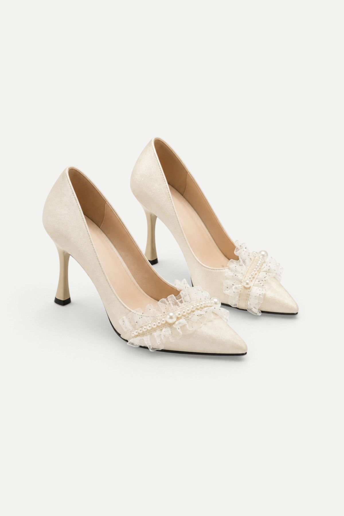 Lucienne | Satin Pointed Toe Stiletto Heels