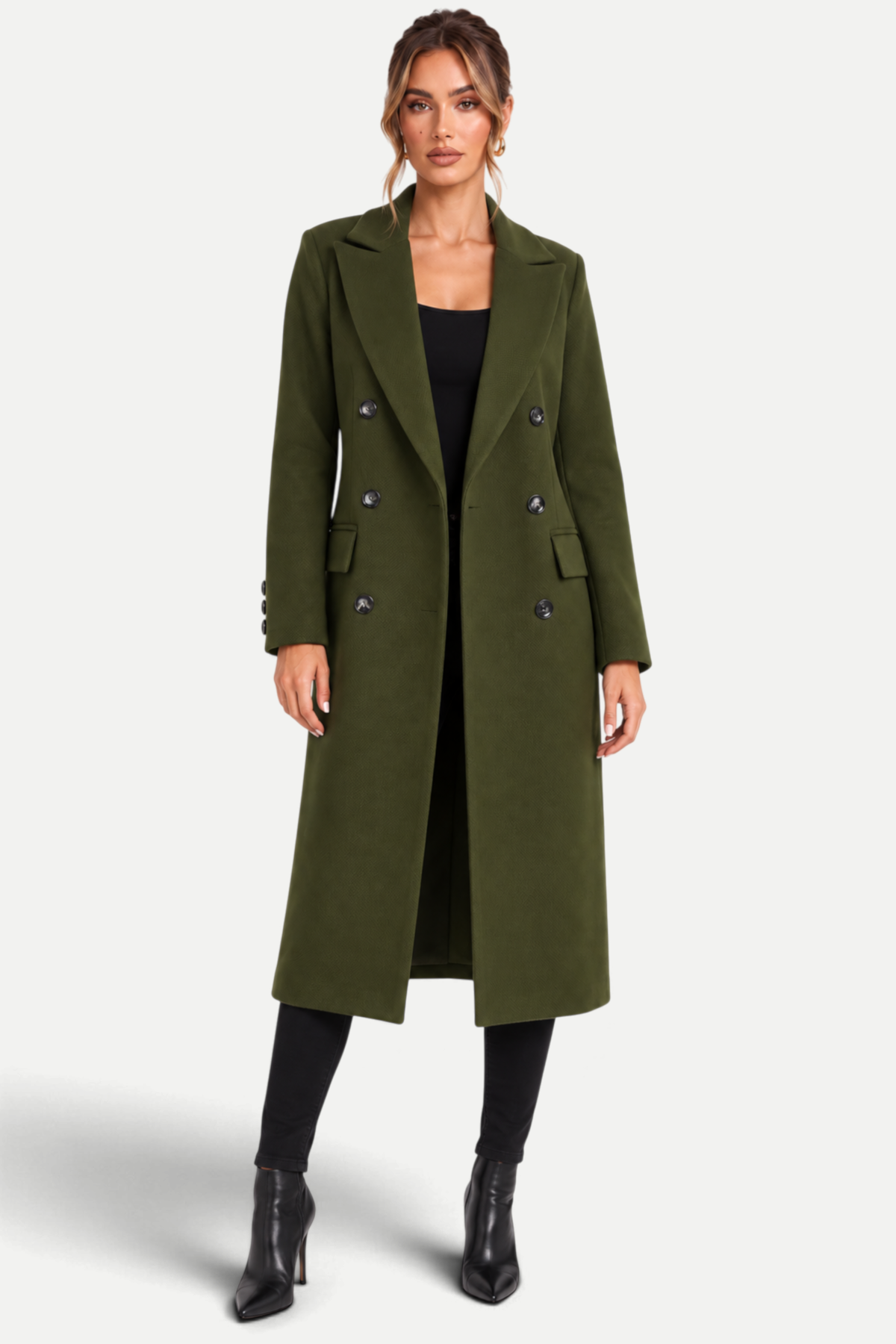 Ottilie | Double-Breasted Lapel Long Coat