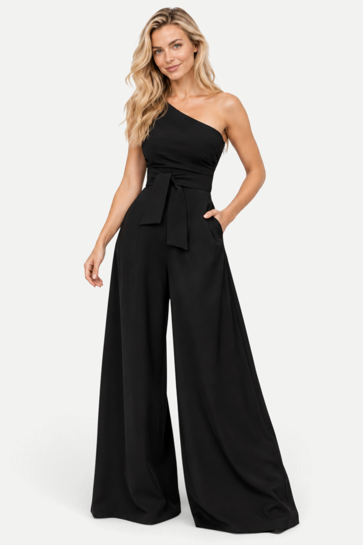 Seraphina | One-Shoulder Wide-Leg Jumpsuit