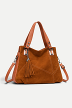 Zélie | Tassel Patchwork Velvet Shoulder Bag