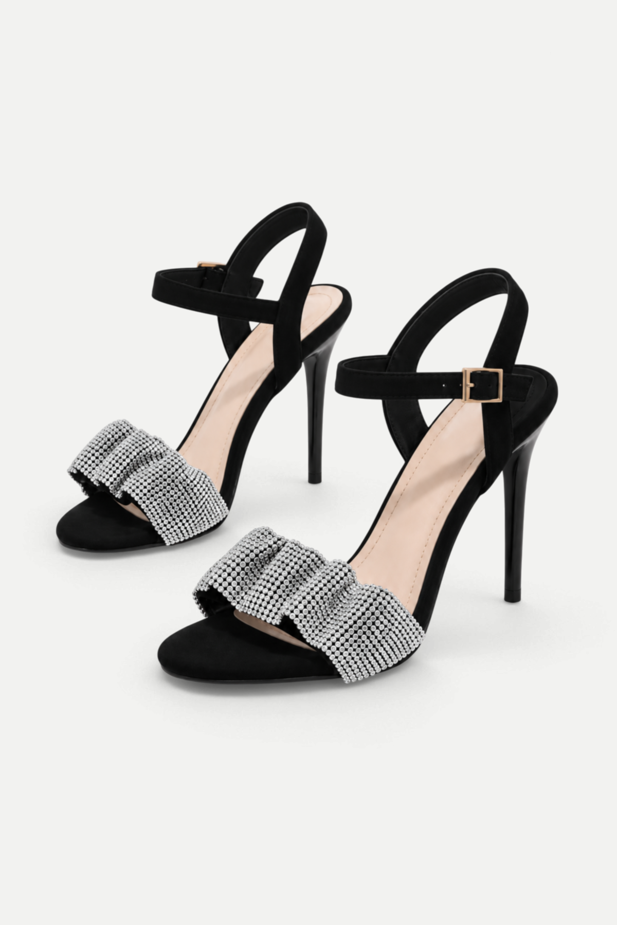 Zorielle | Rhinestone Bow Stiletto Sandals