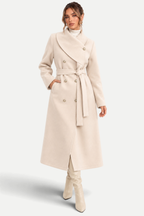 Elowen | Double-Breasted Asymmetrical Collar Coat